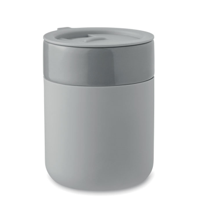 Picture of CERAMIC POTTERY TUMBLER 330 ML in Grey.