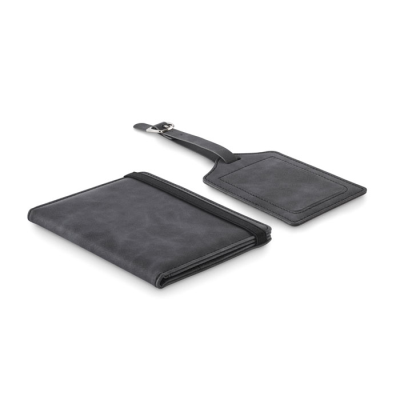 Picture of PASSPORT AND LUGGAGE TAG SET in Grey