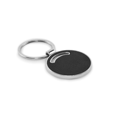 Picture of ROUND SHAPE KEYRING in Black