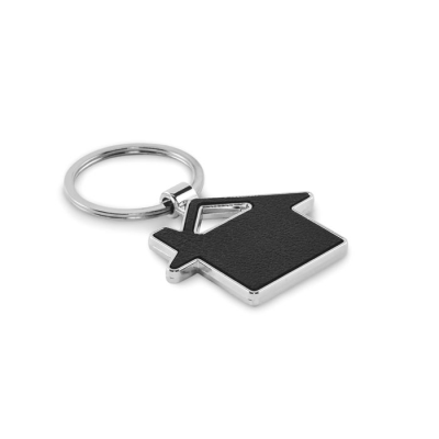 Picture of HOUSE SHAPE KEYRING in Black