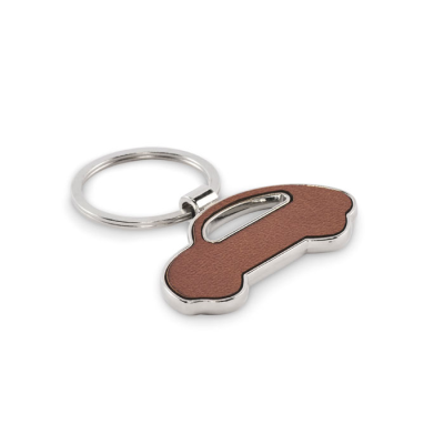 Picture of CAR SHAPE KEYRING in Brown