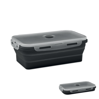 Picture of COLLAPSIBLE SILICON LUNCH BOX in Black