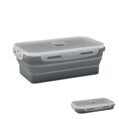 Picture of COLLAPSIBLE SILICON LUNCH BOX in Grey