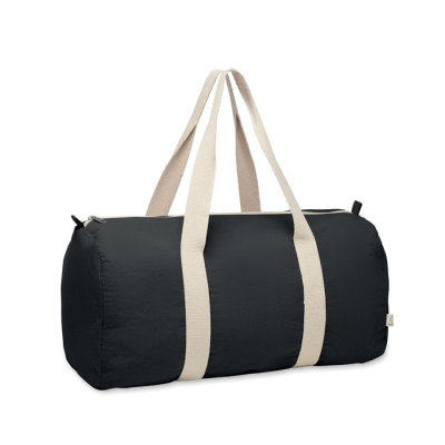 Picture of RECYCLED COTTON SPORTS BAG in Black