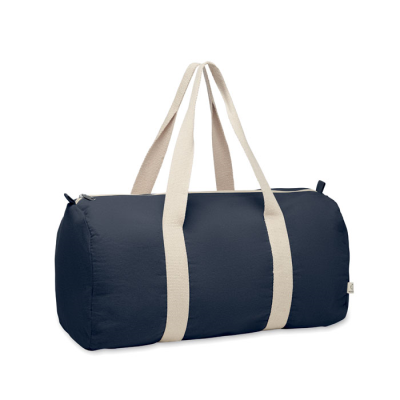 Picture of RECYCLED COTTON SPORTS BAG in Blue