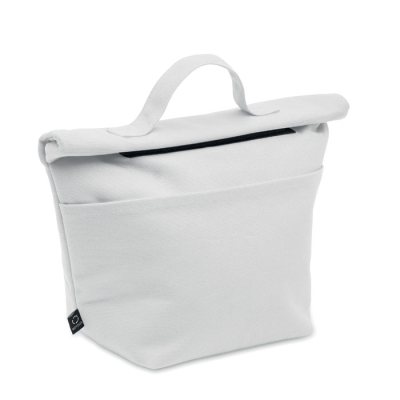 Picture of RECYCLED COTTON COOL BAG in White.