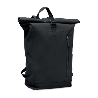 Picture of ROLL TOP BACKPACK RUCKSACK 390 GR & M² in Black