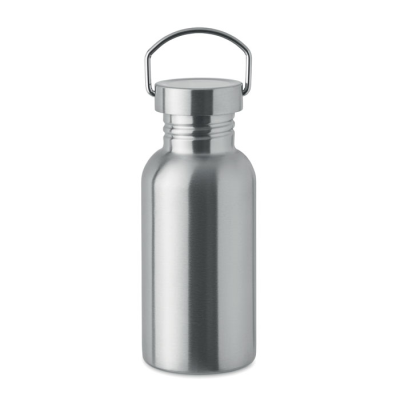 Picture of SINGLE WALL BOTTLE 500 ML in Silver.