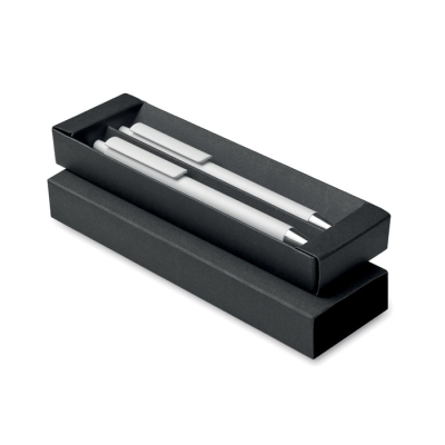 Picture of RECYCLED ALUMINIUM METAL PEN SET in White