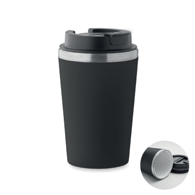 Picture of CERAMIC POTTERY LINING TUMBLER 350 ML in Black.