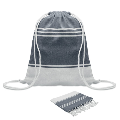 Picture of HAMMAM TOWEL DRAWSTRING SET in Blue