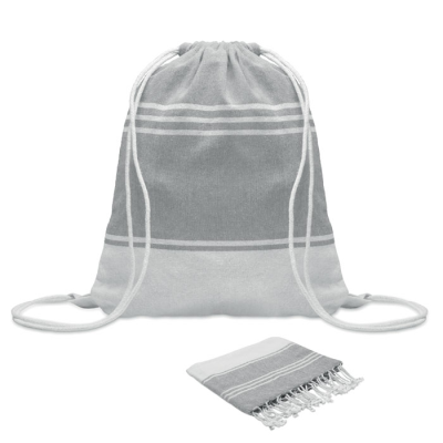 Picture of HAMMAM TOWEL DRAWSTRING SET in Grey