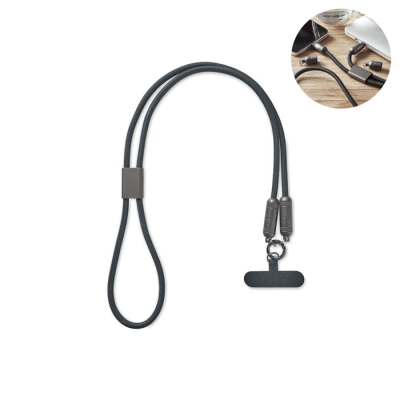 Picture of 60W MOBILE PHONE HOLDER LANYARD CABLE in Black.