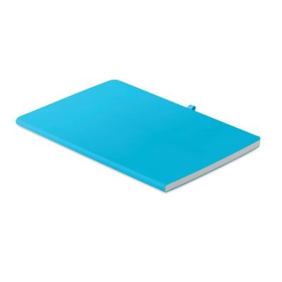 Picture of A5 SOFT PU COVER NOTE BOOK in Turquoise.