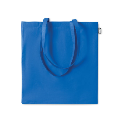 Picture of RPET NON WOVEN SHOPPER TOTE BAG in Royal Blue.