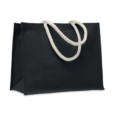 Picture of JUTE BAG with Cotton Handle in Black