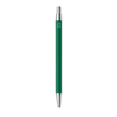 Picture of RECYCLED ALUMINIUM METAL BALL PEN in Green.