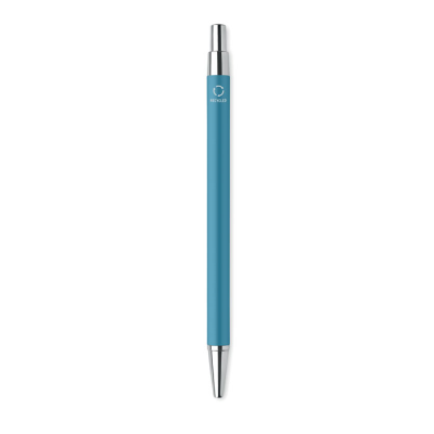 Picture of RECYCLED ALUMINIUM METAL BALL PEN in Blue.