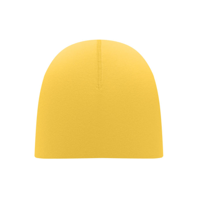 Picture of UNISEX BEANIE in Cotton in Yellow.