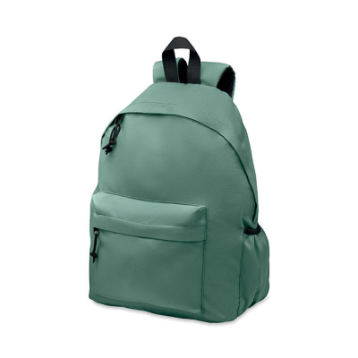 Picture of 600D RPET POLYESTER BACKPACK RUCKSACK in Green.