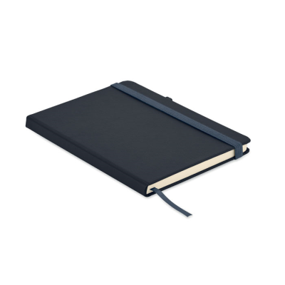 Picture of RECYCLED PU A5 LINED NOTE BOOK in Blue.