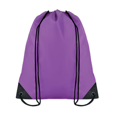 Picture of 190T POLYESTER DRAWSTRING BAG in Purple.