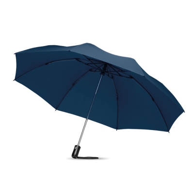 Picture of FOLDING REVERSIBLE UMBRELLA in Blue