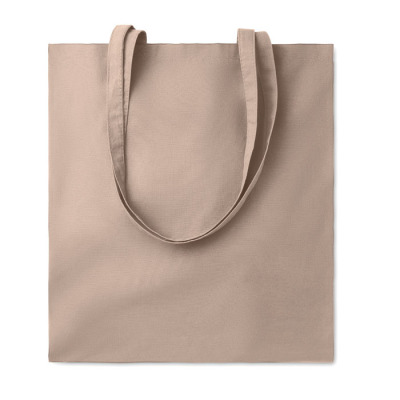 Picture of 140 GR_&_M² COTTON SHOPPER TOTE BAG in Brown.