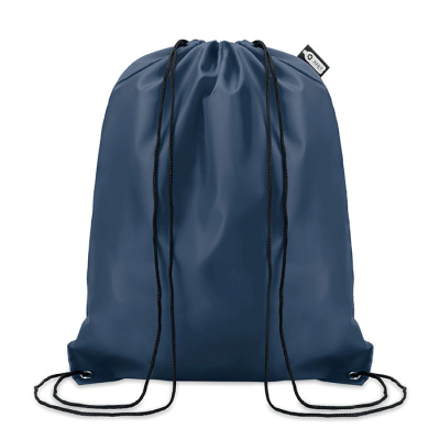 190T RPET DRAWSTRING BAG in Blue.