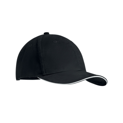 Picture of BRUSHED HEAVY COTTON 6 PANEL BA in Black.