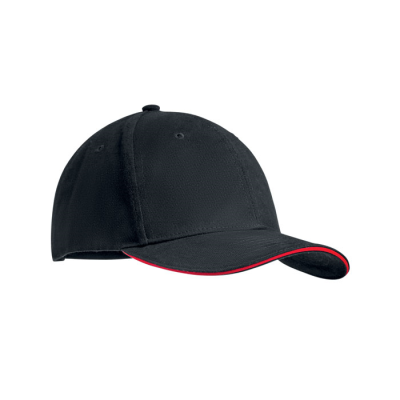 Picture of BRUSHED HEAVY COTTON 6 PANEL BA in Black