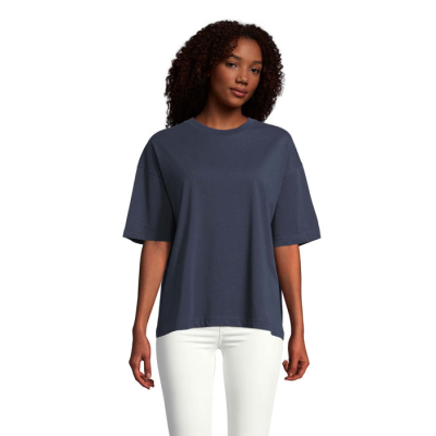 Picture of BOXY LADIES OVERSIZE TEE SHIRT in Blue.