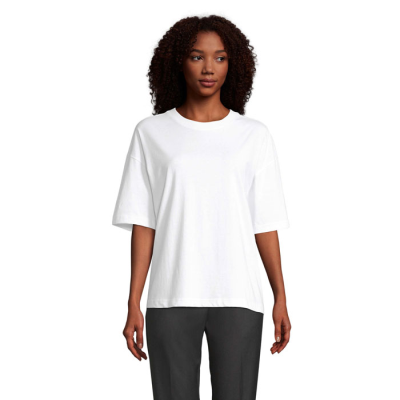 Picture of BOXY LADIES OVERSIZE TEE SHIRT in White.