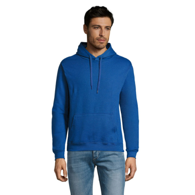 Picture of SNAKE HOOD SWEATER in Blue.