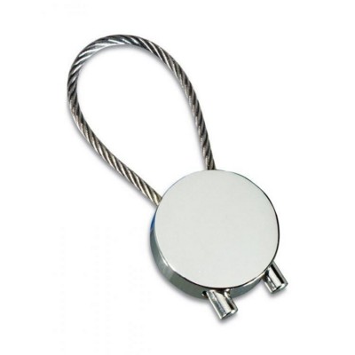 Picture of SHINY SILVER CHROME METAL KEYRING