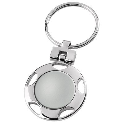 Picture of ROUND SILVER METAL KEYRING