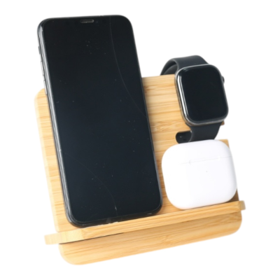 Picture of BAMBOO CORDLESS CHARGER STATION