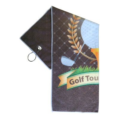 Picture of PRINTED MICROFIBRE GOLF TOWEL.