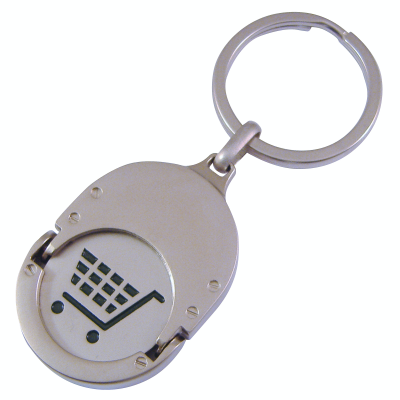 Picture of OVAL TROLLEY COIN KEYRINGS.