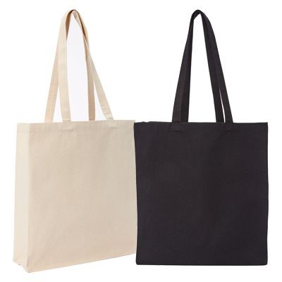 Picture of 100% RECYCLED COTTON 280GSM CANVAS SHOPPER with Gusset & Long Handles.