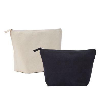 Picture of 100% RECYCLED COTTON 400GSM CANVAS ACCESSORY BAG with Zip Closure