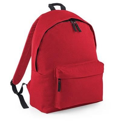 Picture of ADLINGTON 600D POLYESTER BACKPACK RUCKSACK in Red.