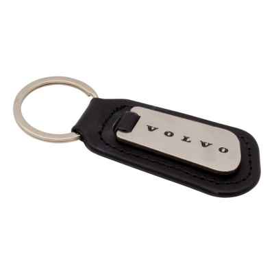 Picture of LEATHER EFFECT KEYRING (SOFT ENAMEL INFILL).