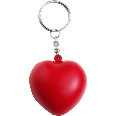 Picture of ANTI STRESS HEART KEY HOLDER KEYRING in Red