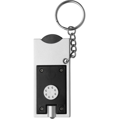 Picture of KEY HOLDER KEYRING with Coin in Black.