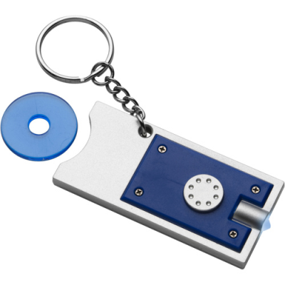 Picture of KEY HOLDER KEYRING with Coin in Blue.