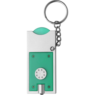 Picture of KEY HOLDER KEYRING with Coin in Pale Green