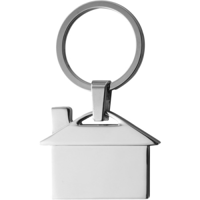 Picture of METAL KEY HOLDER KEYRING in Silver.