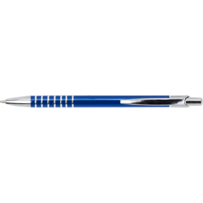 Picture of ALUMINIUM METAL BALL PEN in Cobalt Blue.