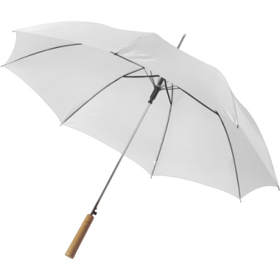 Picture of POLYESTER (190T) UMBRELLA in White.